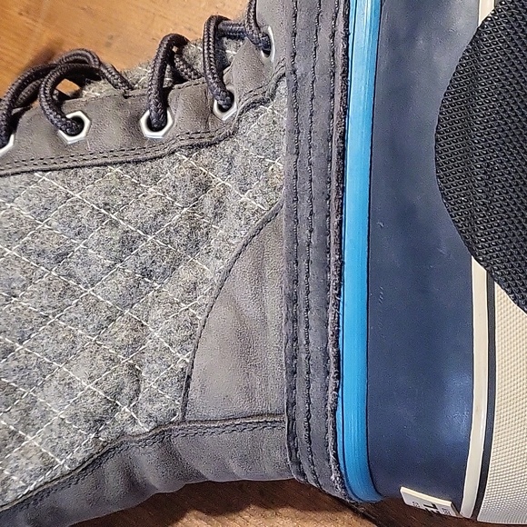 Sorel sorelli tall quilted wool gray blue boots sz 9 - Picture 9 of 9
